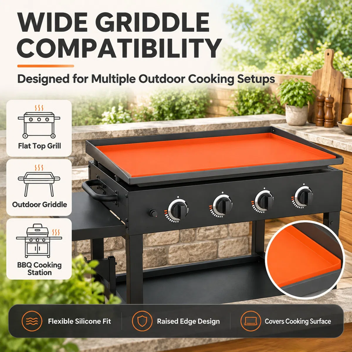 ZORQ Silikonowa mata grillowa kompatybilna z Barbecook Arthur 3 2020-2024