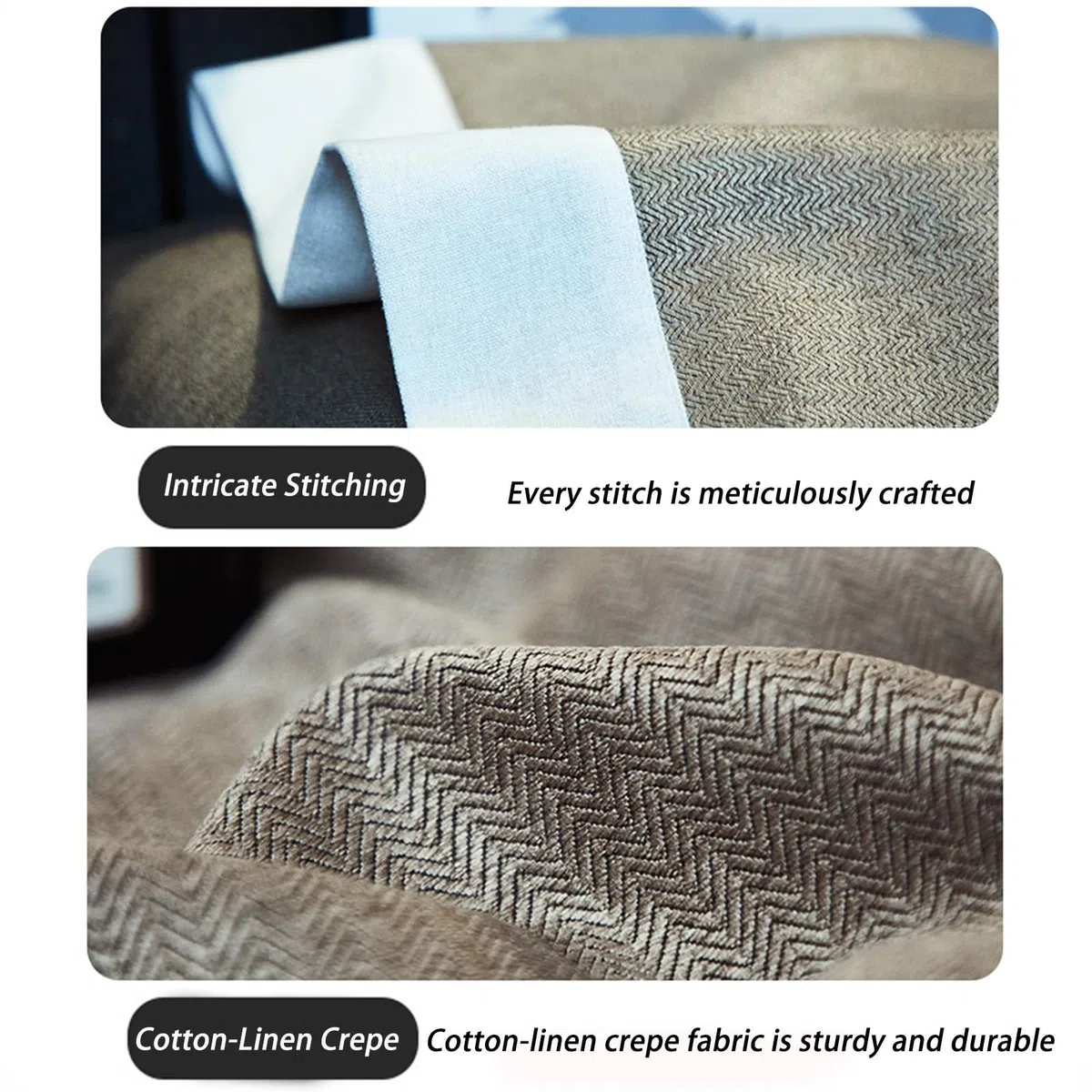 Solidny bieżnik na łóżko z dopasowanymi poduszkami Bawełniany i lniany szalik na łóżko luksusowej klasy hotelowej do sypialni w sali weselnej hotelu(Brown,2 Pillow(with insert))